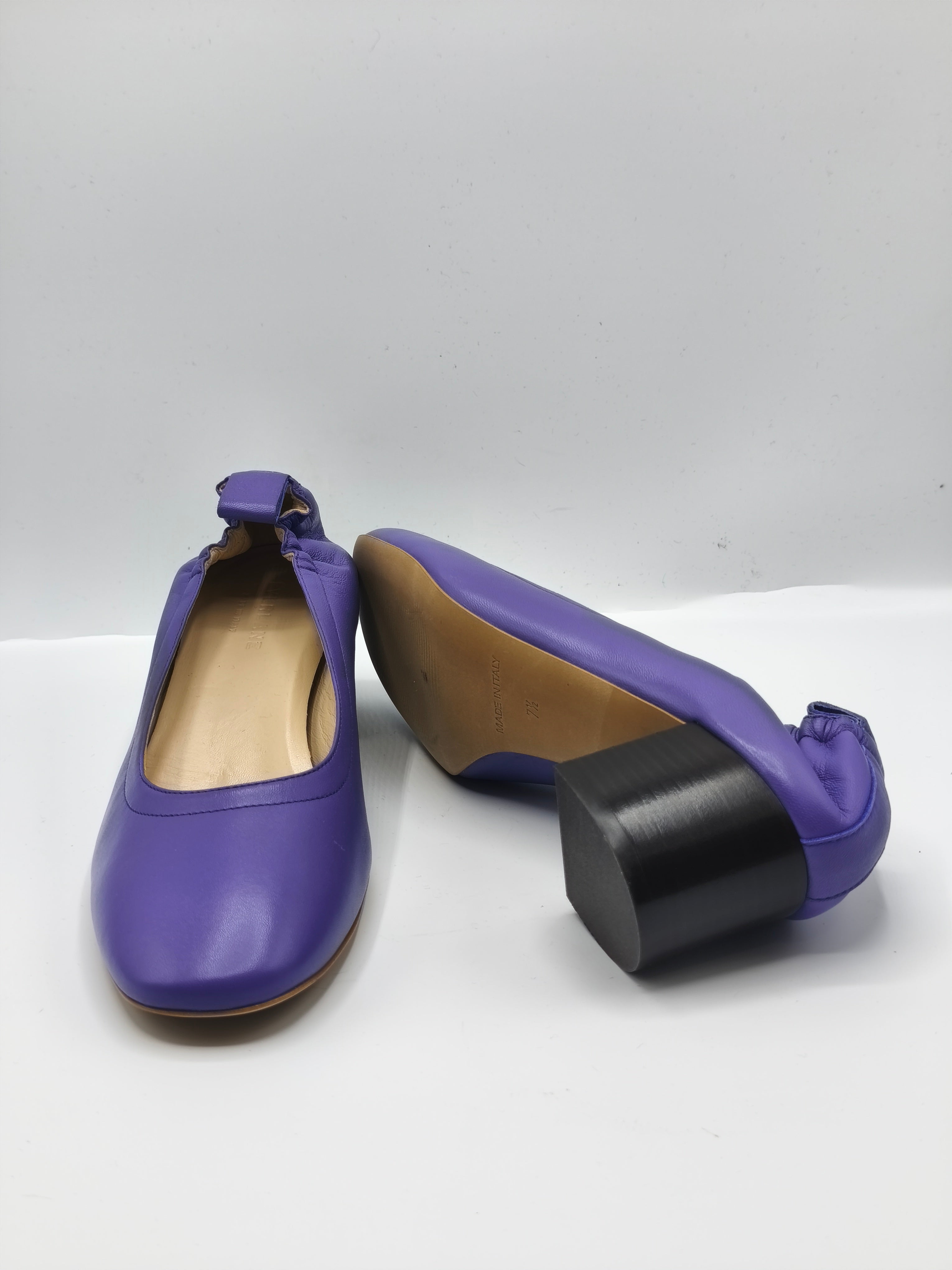 Décolleté in pelle morbida viola – Tacco 5 cm