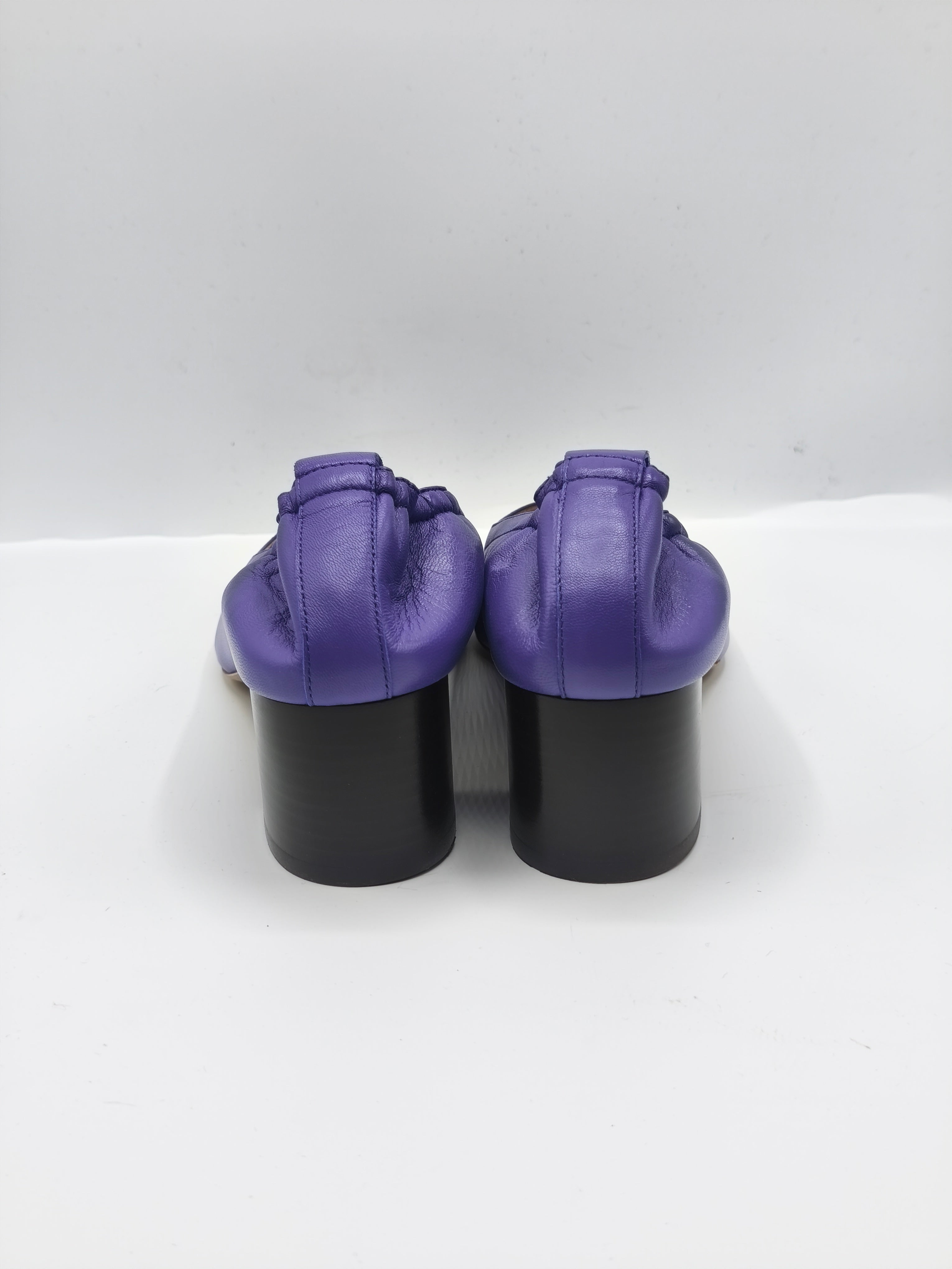 Décolleté in pelle morbida viola – Tacco 5 cm