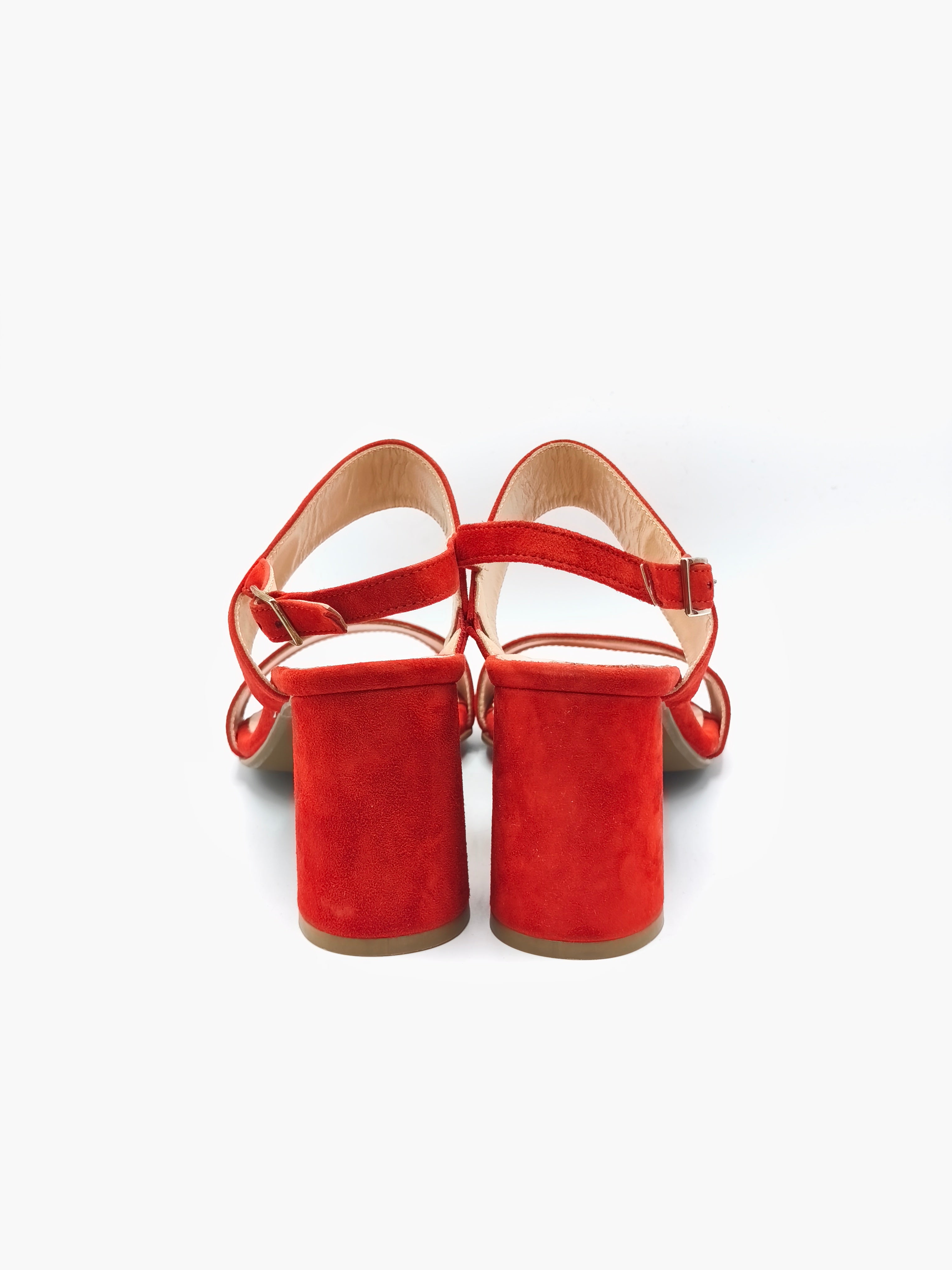 Sandalo in pelle scamosciata – Tacco 8 cm – Made in Italy