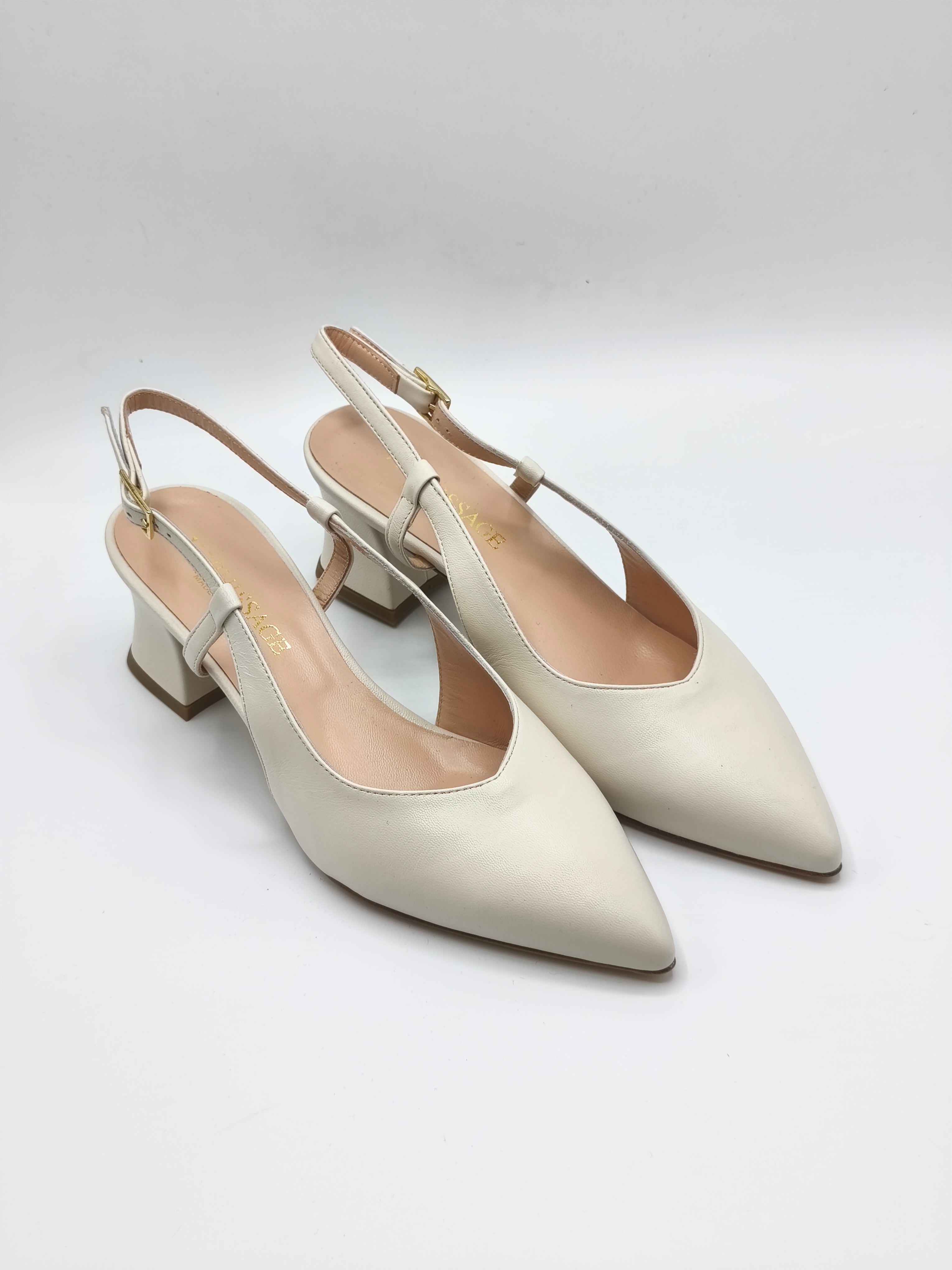 Slingback in pelle made in italy