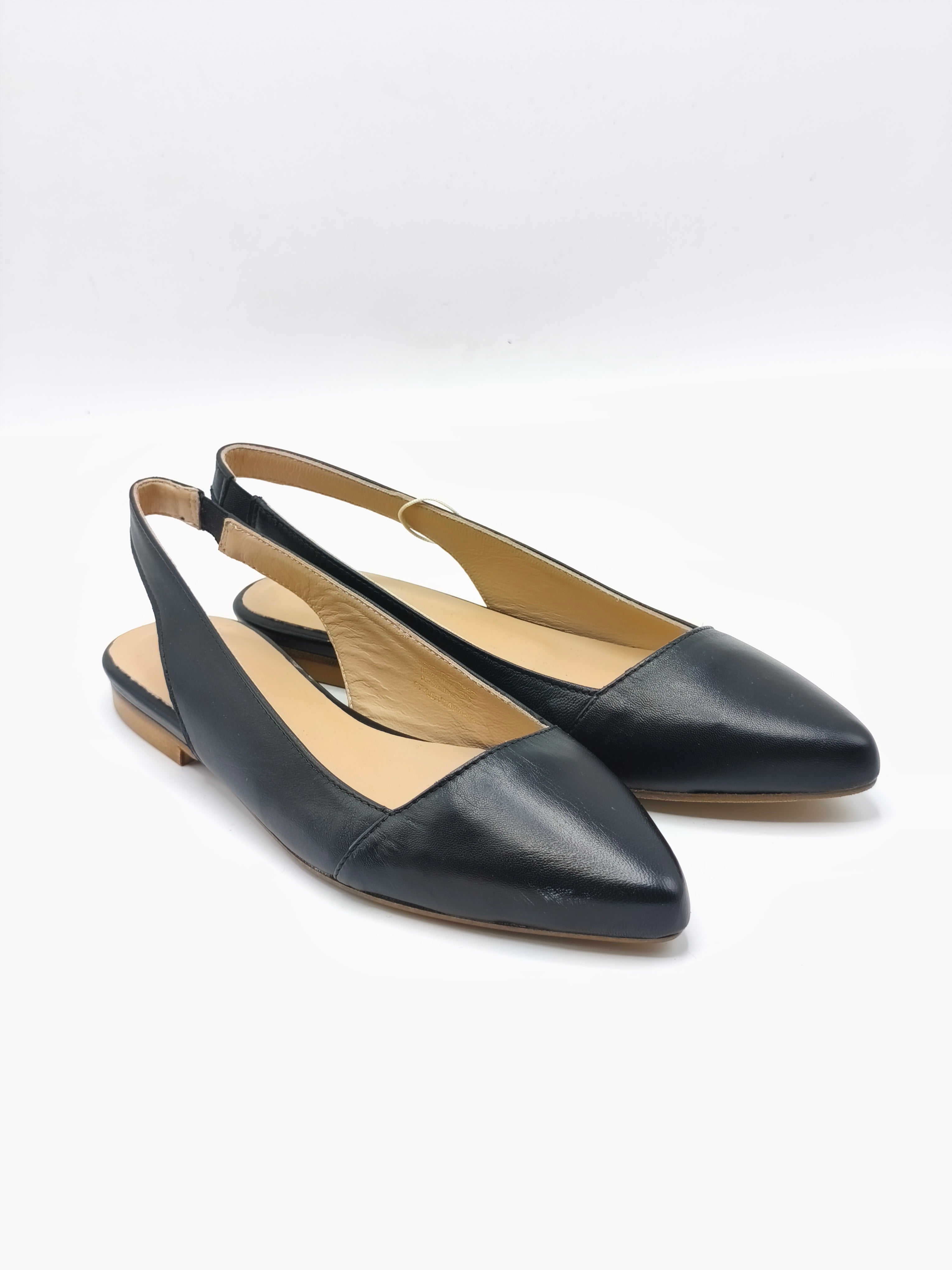 Slingback in pelle