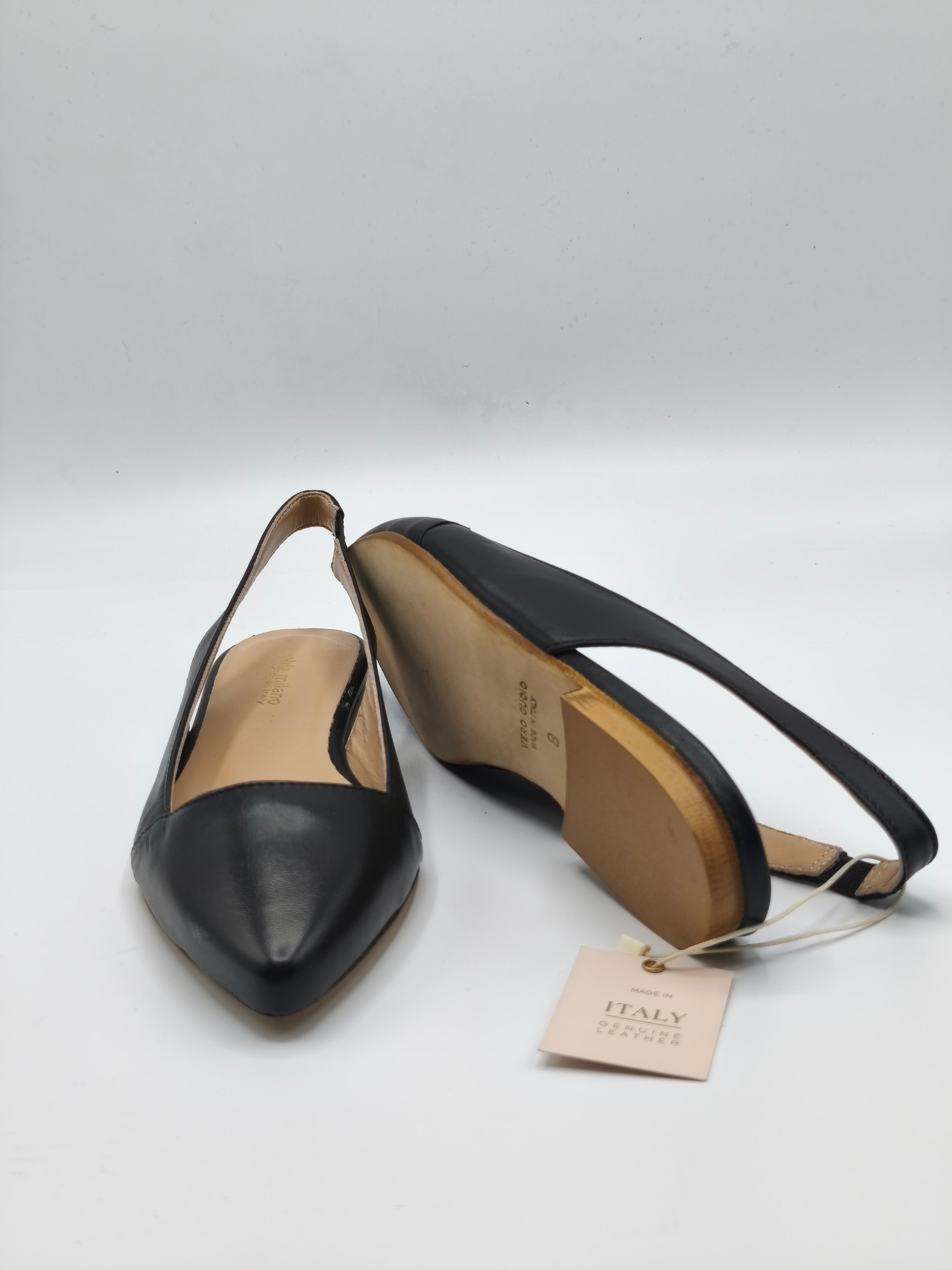 Slingback in pelle