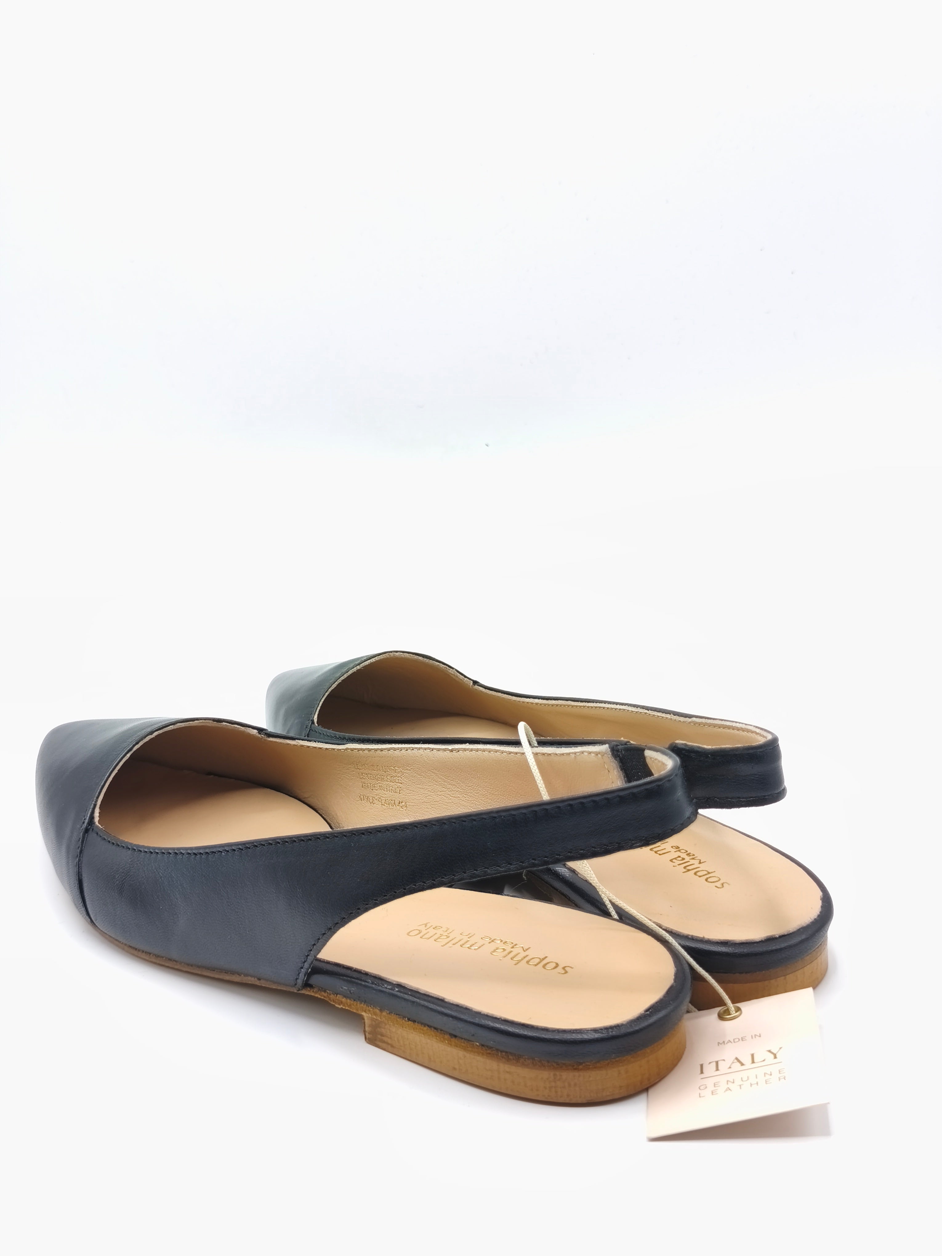Slingback in pelle