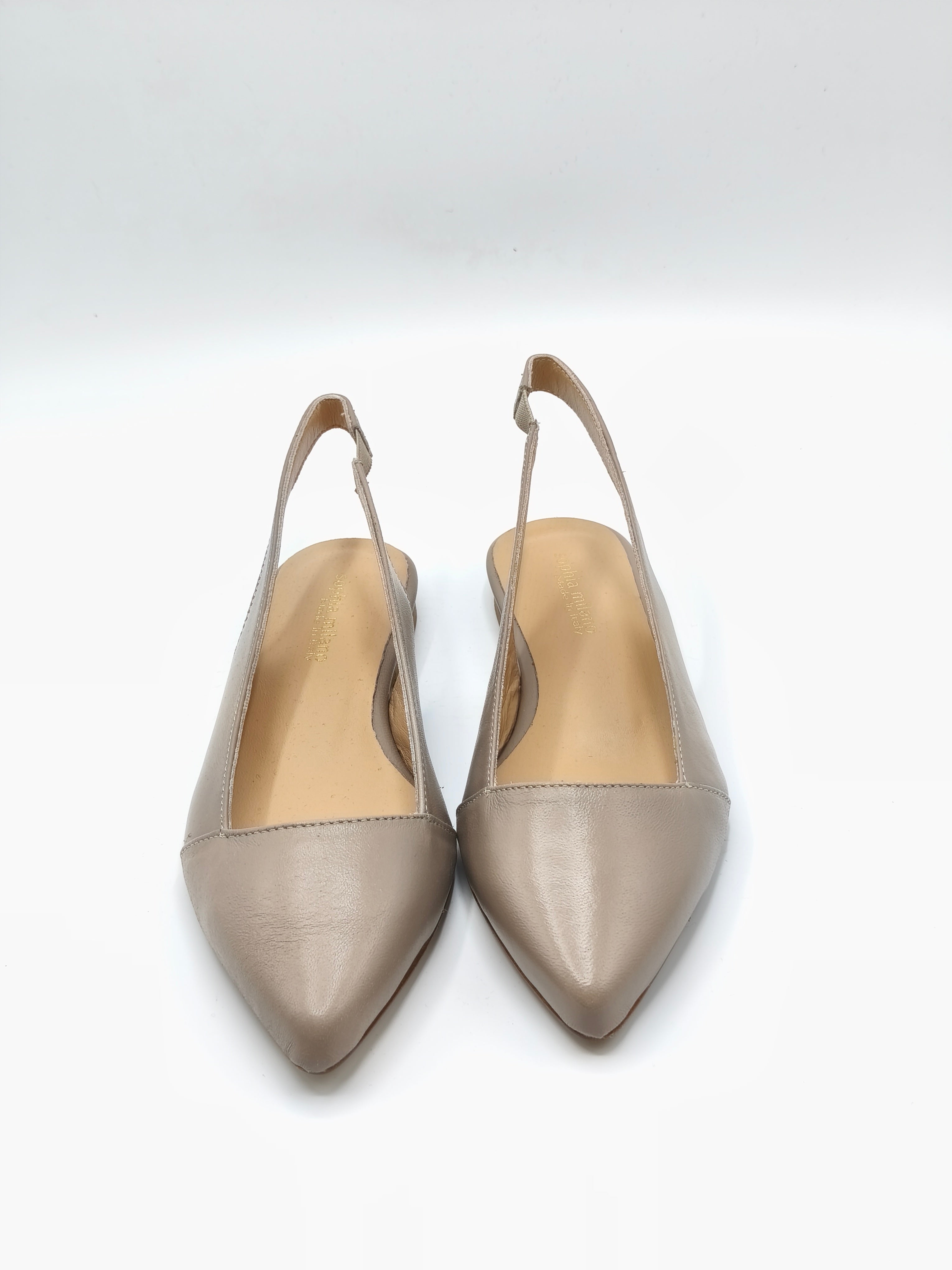 Slingback in pelle