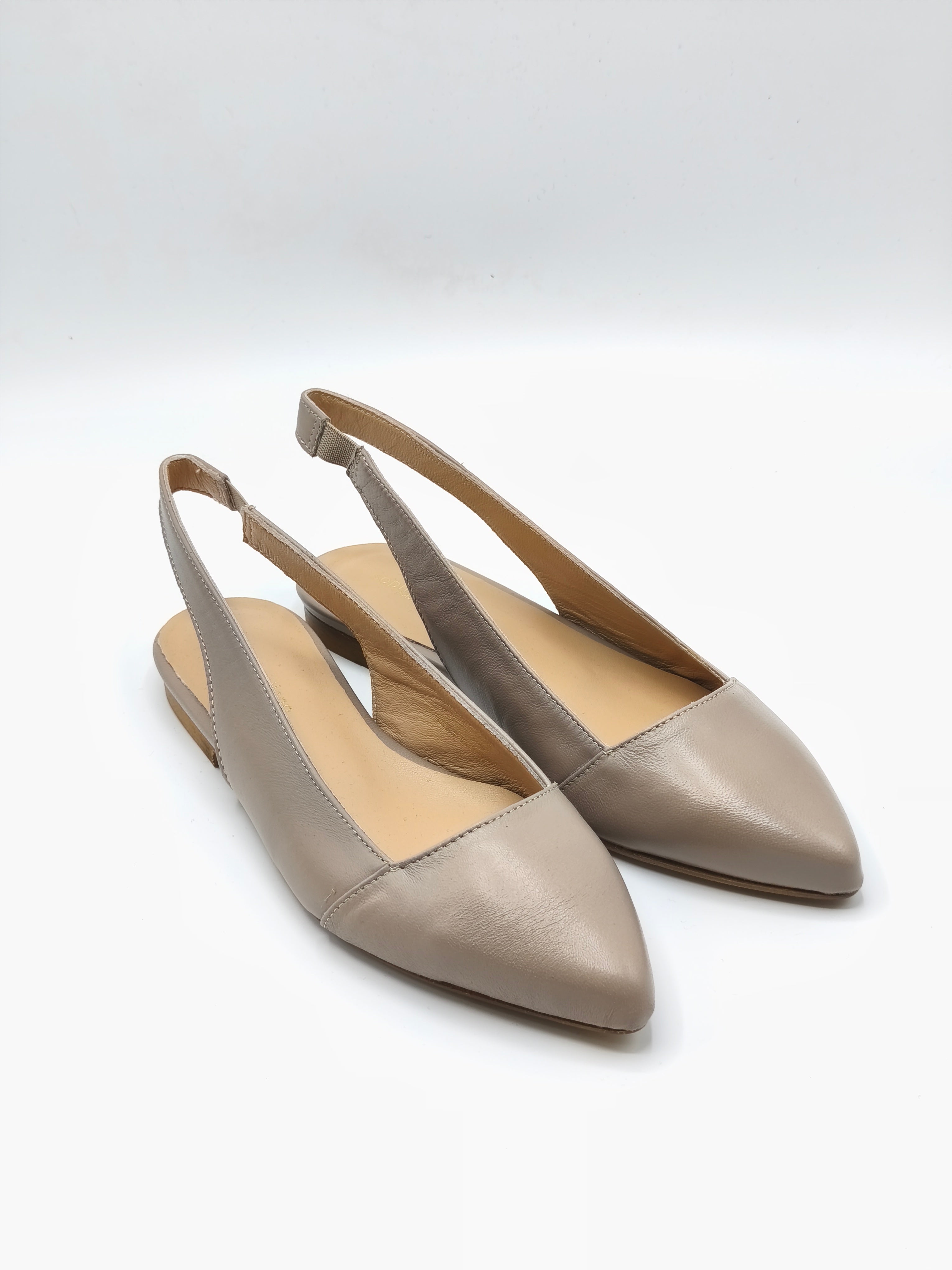 Slingback in pelle