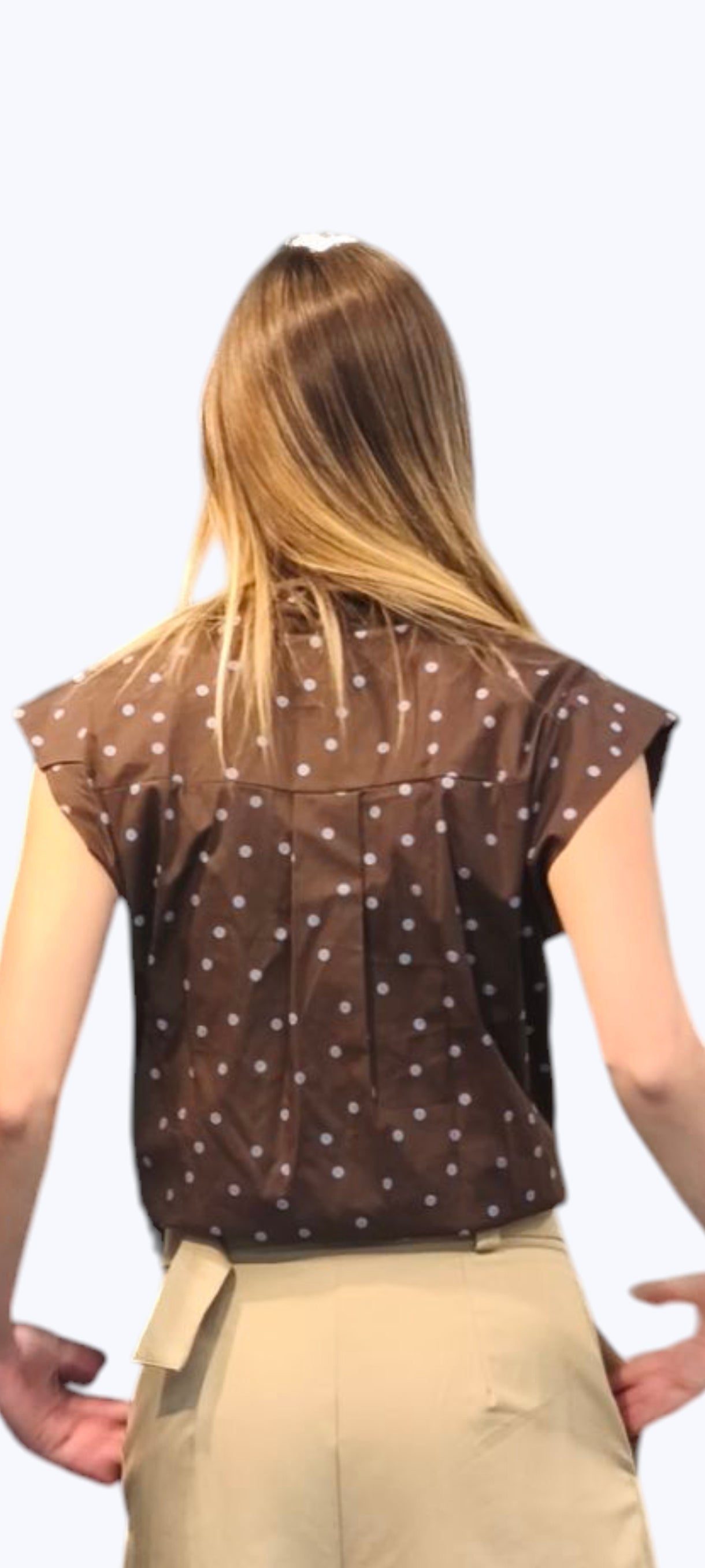 Camicia in cotone a pois