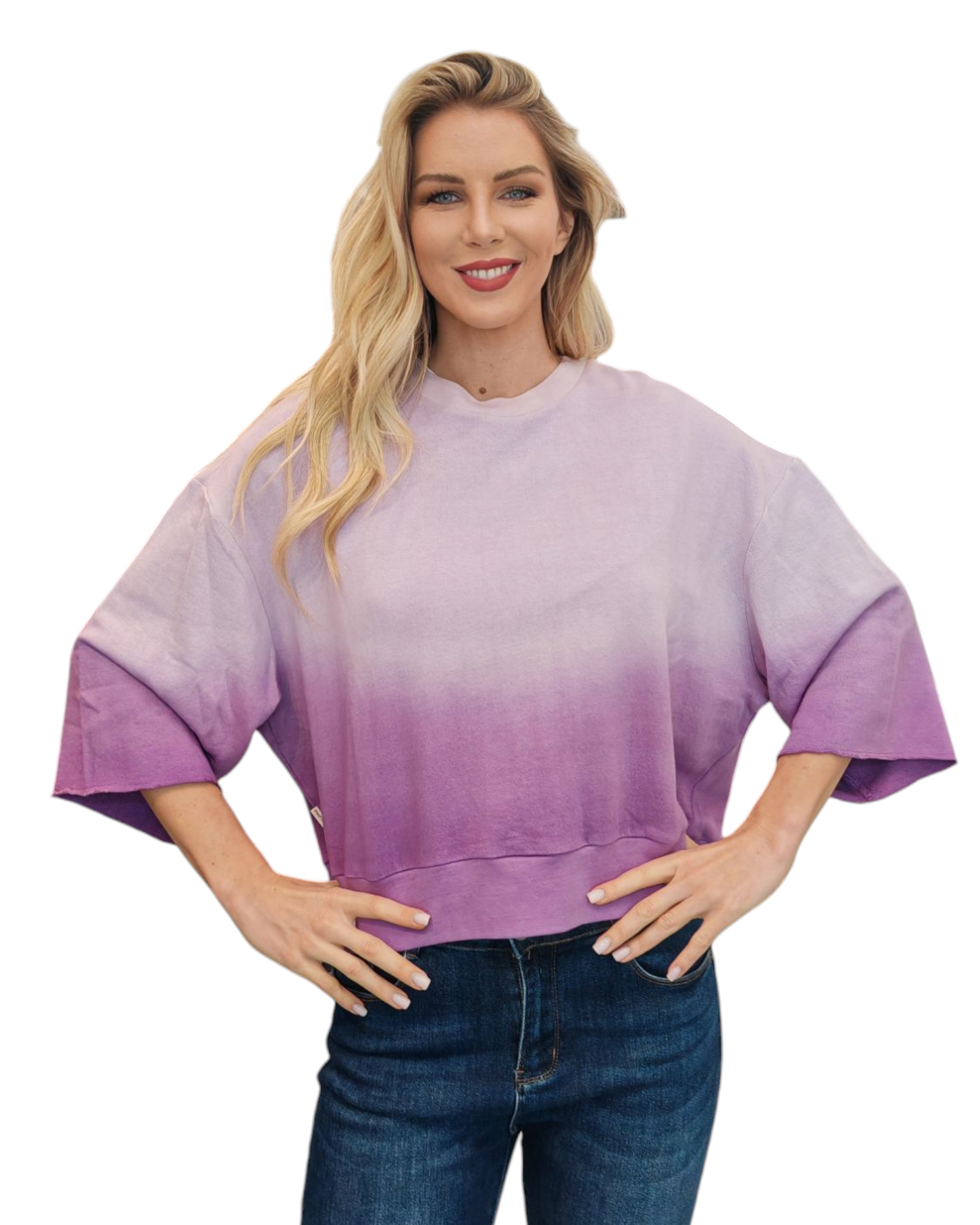 Felpa oversize degrade'TRUE NYC