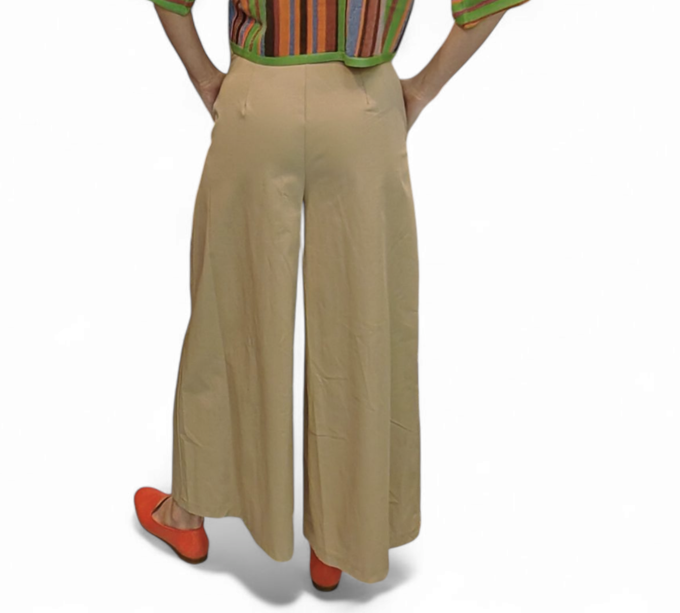 Pantaloni  in cotone gamba larga