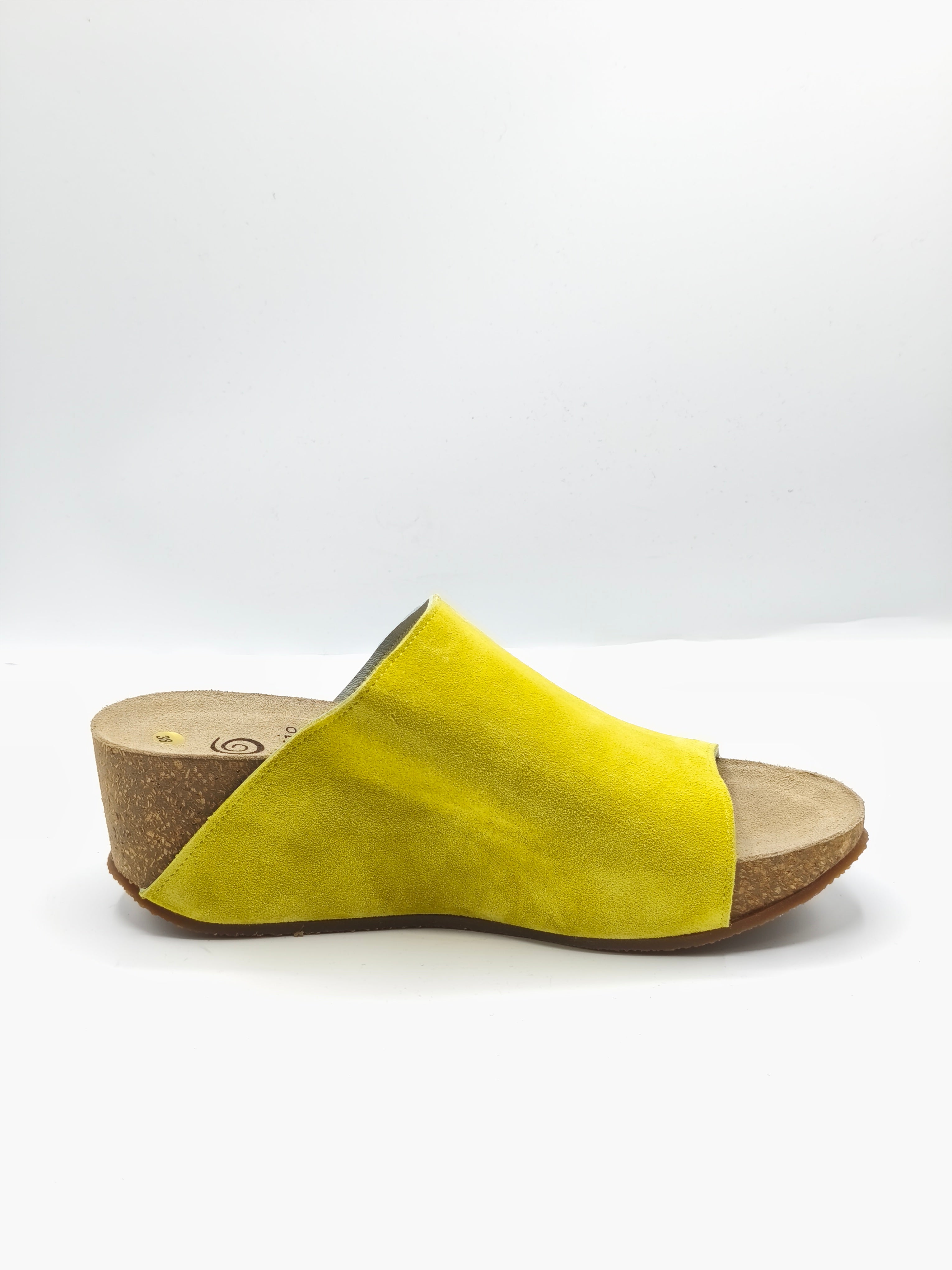 Sandali scalzati in pelle scamosciata