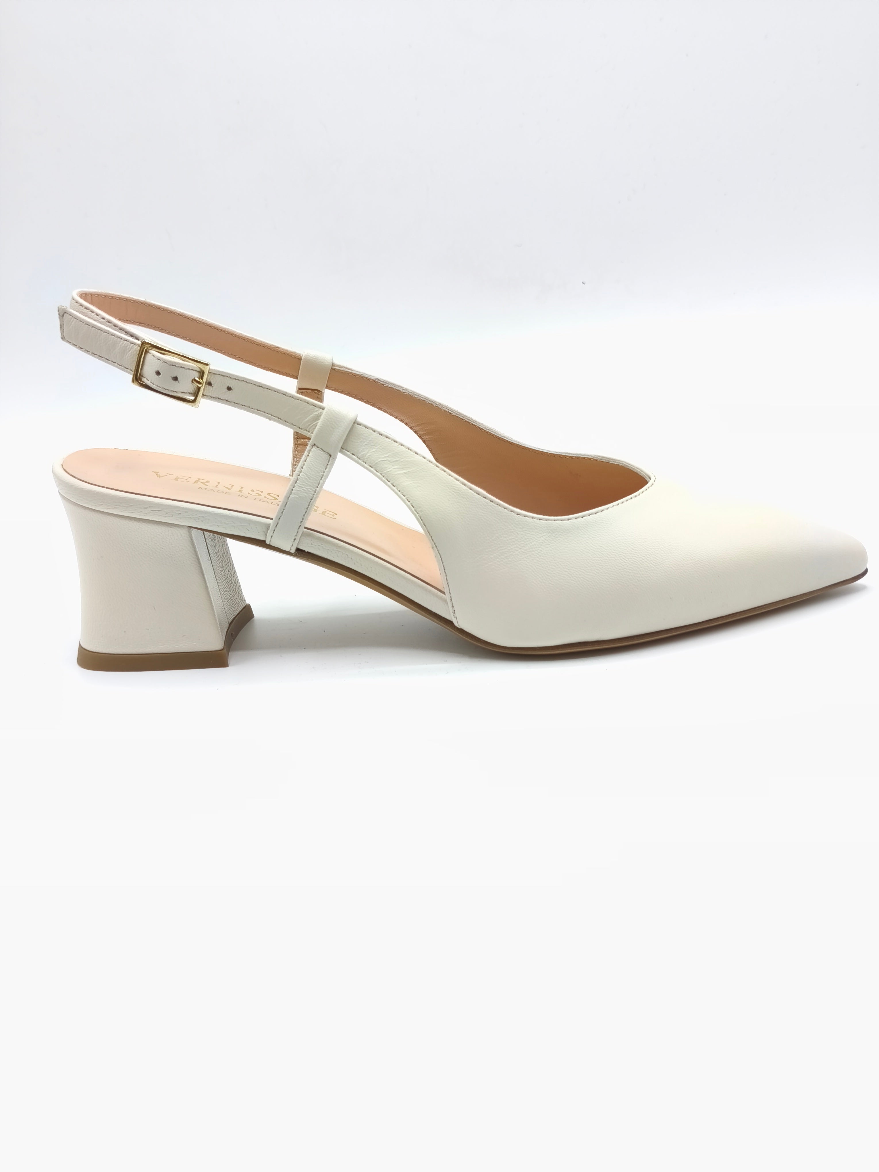Slingback in pelle made in italy