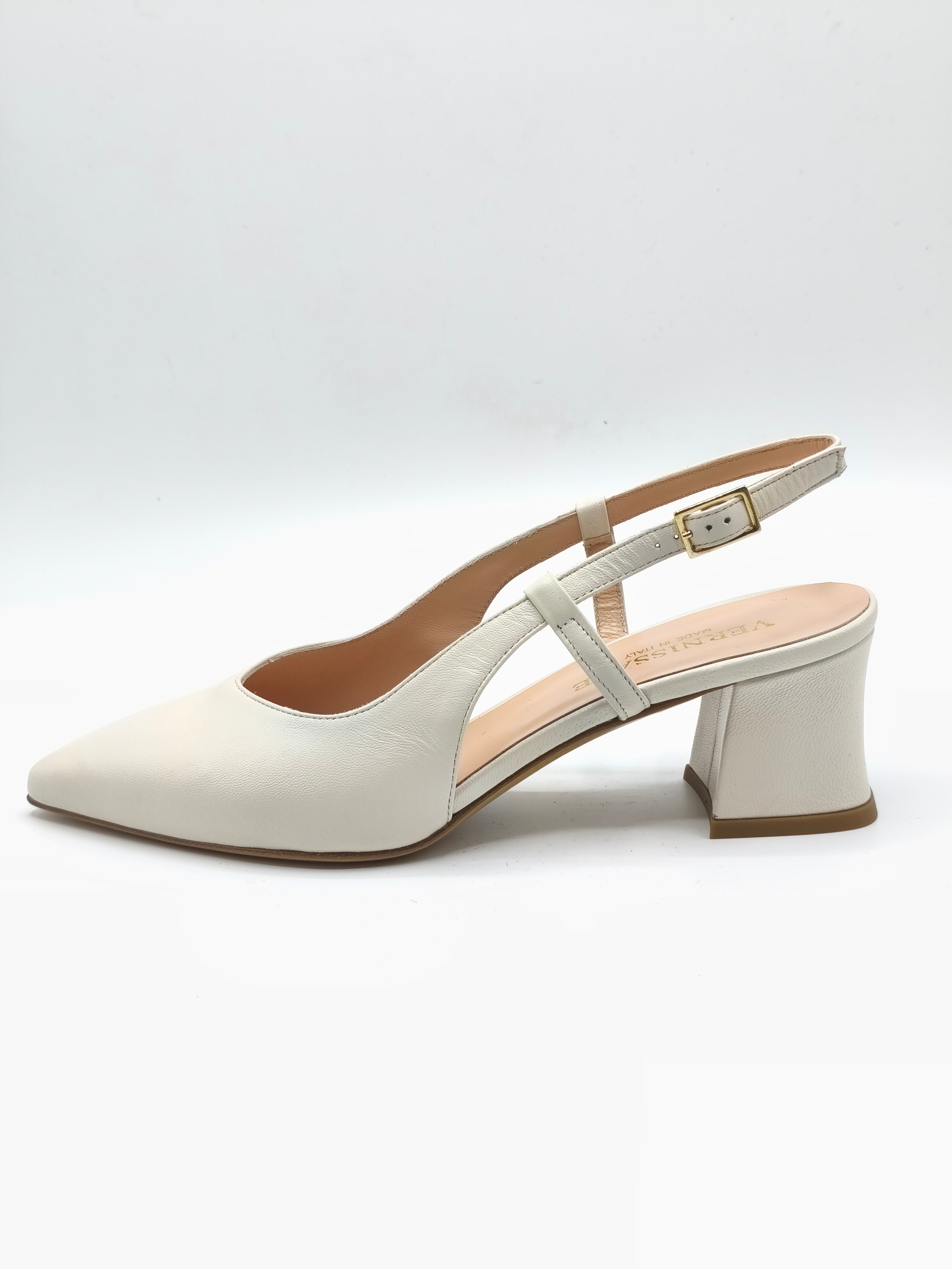 Slingback in pelle made in italy