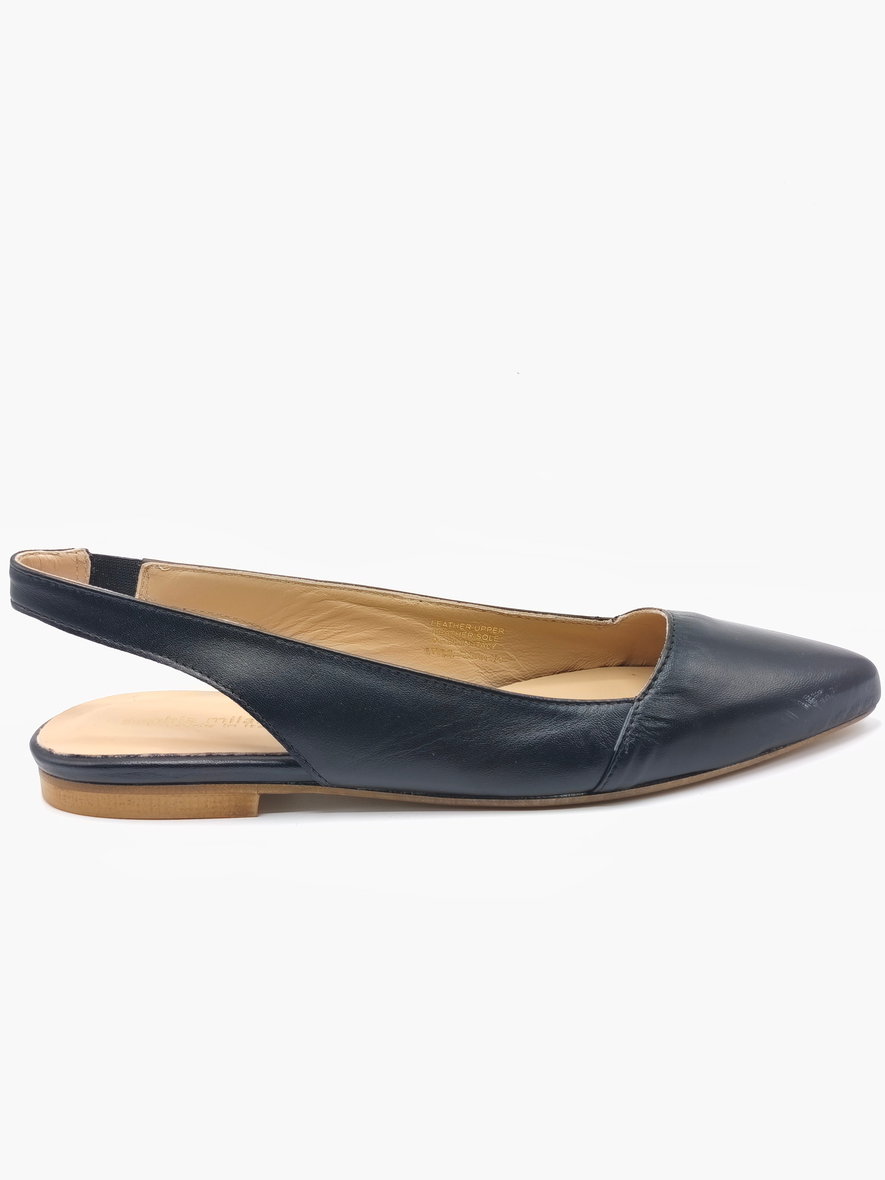 Slingback in pelle