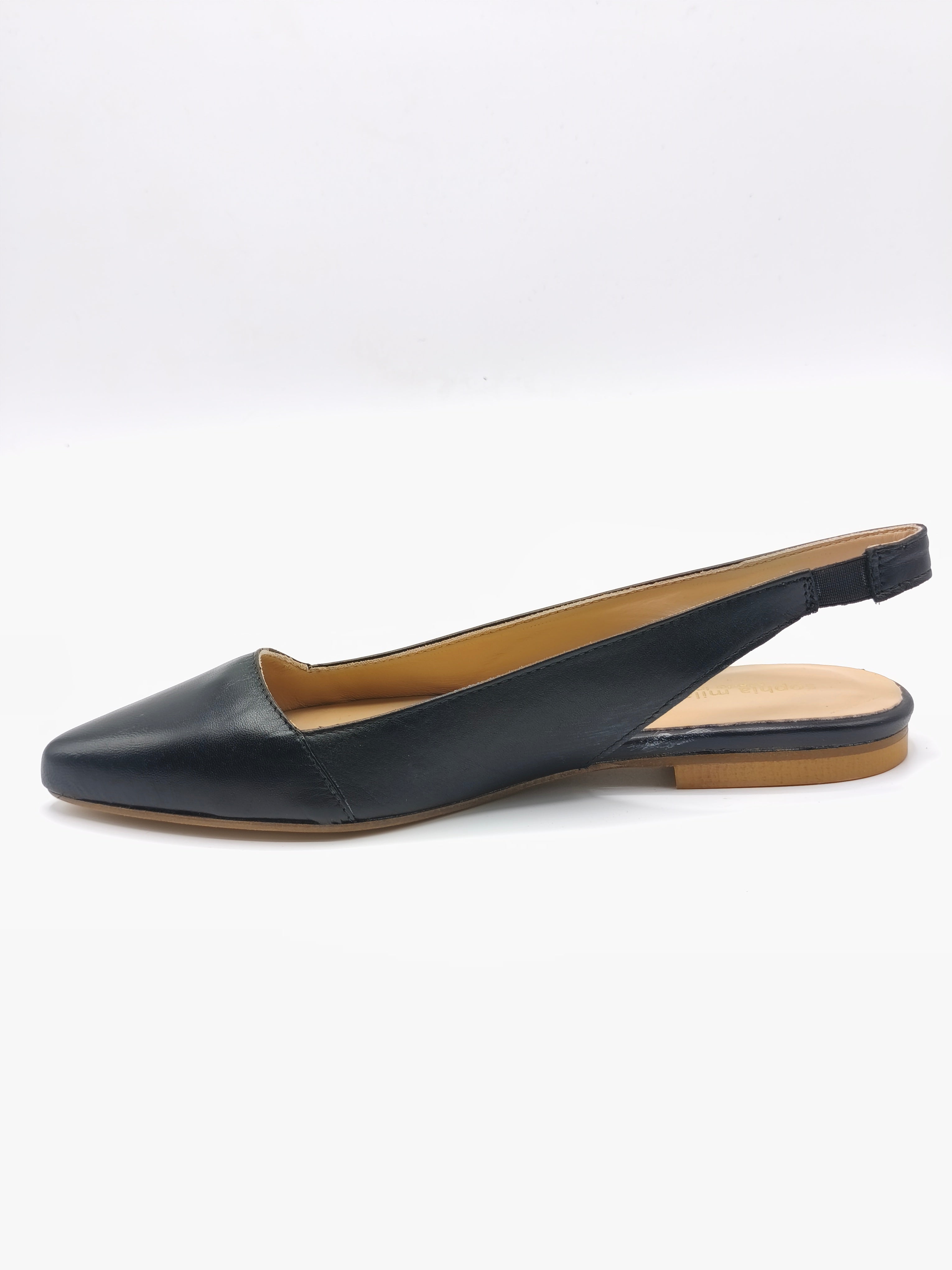 Slingback in pelle
