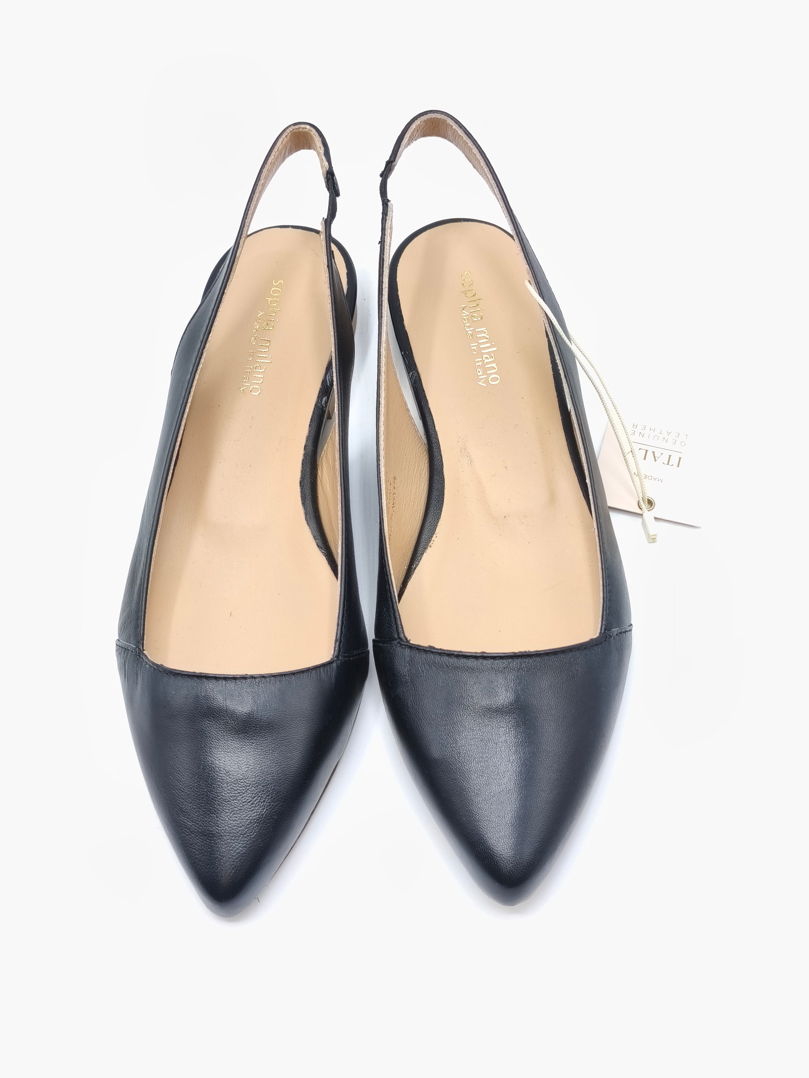 Slingback in pelle