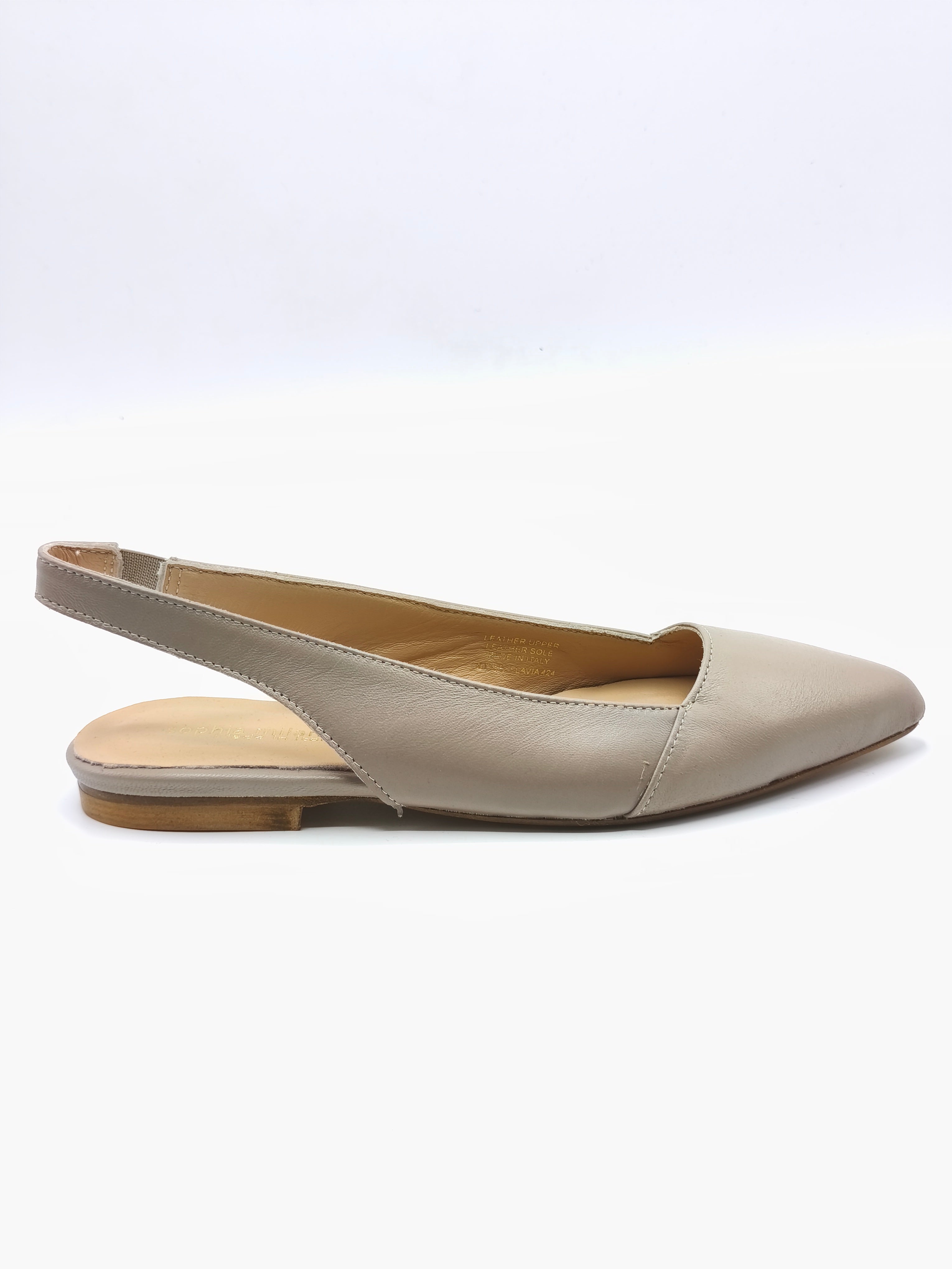 Slingback in pelle