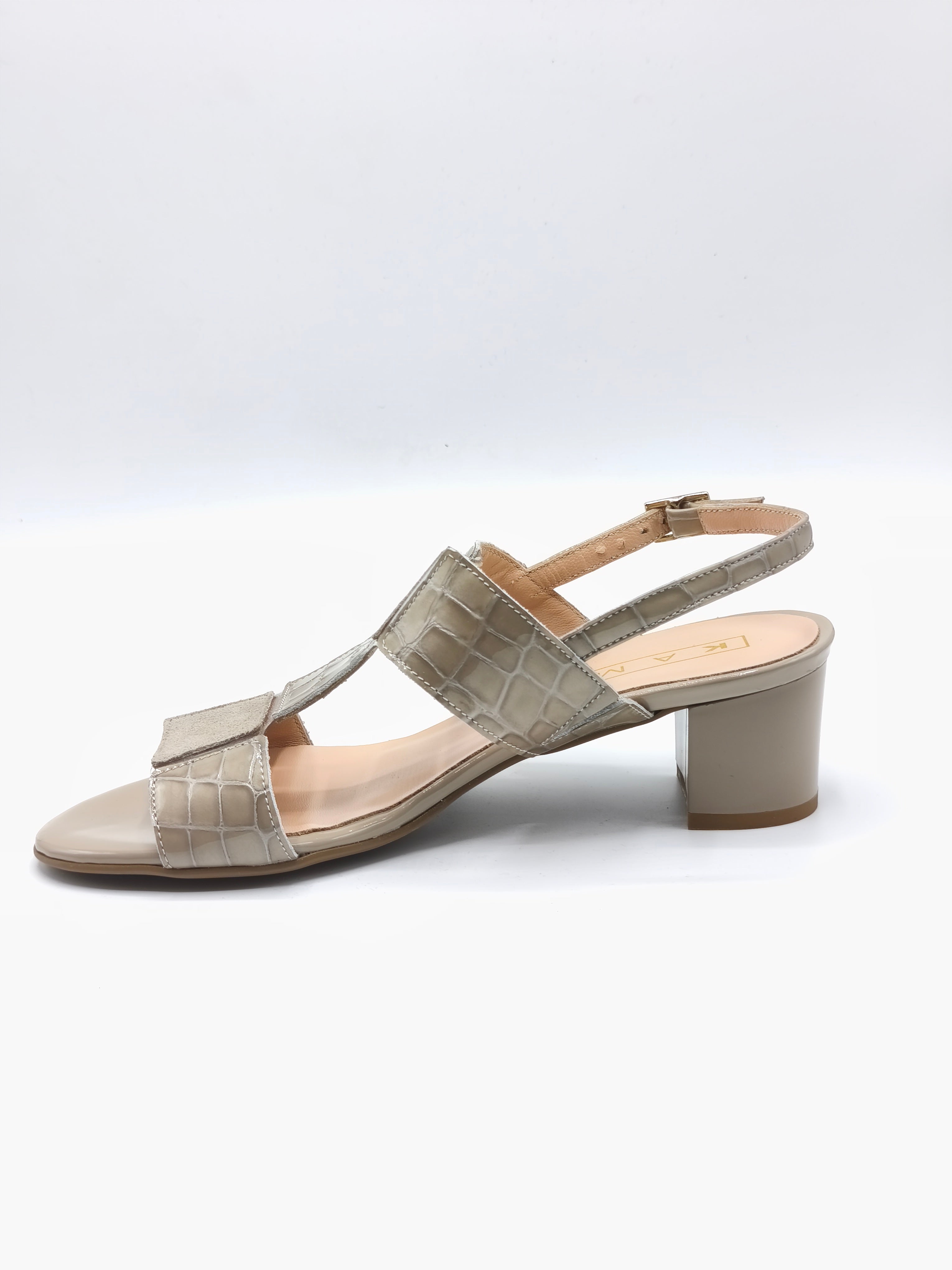 Sandali in pelle stampata
