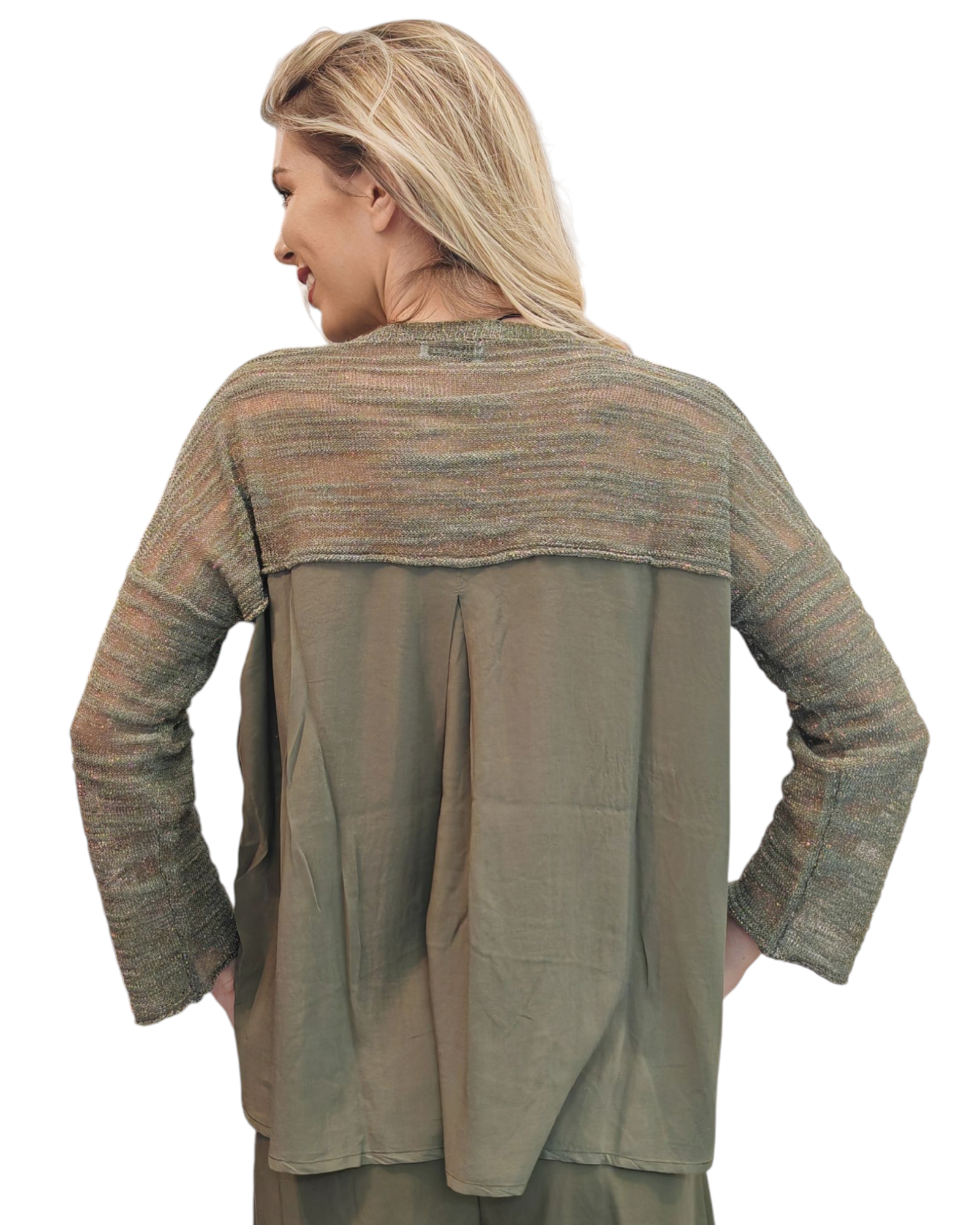 Cardigan Calatura filato glitterato