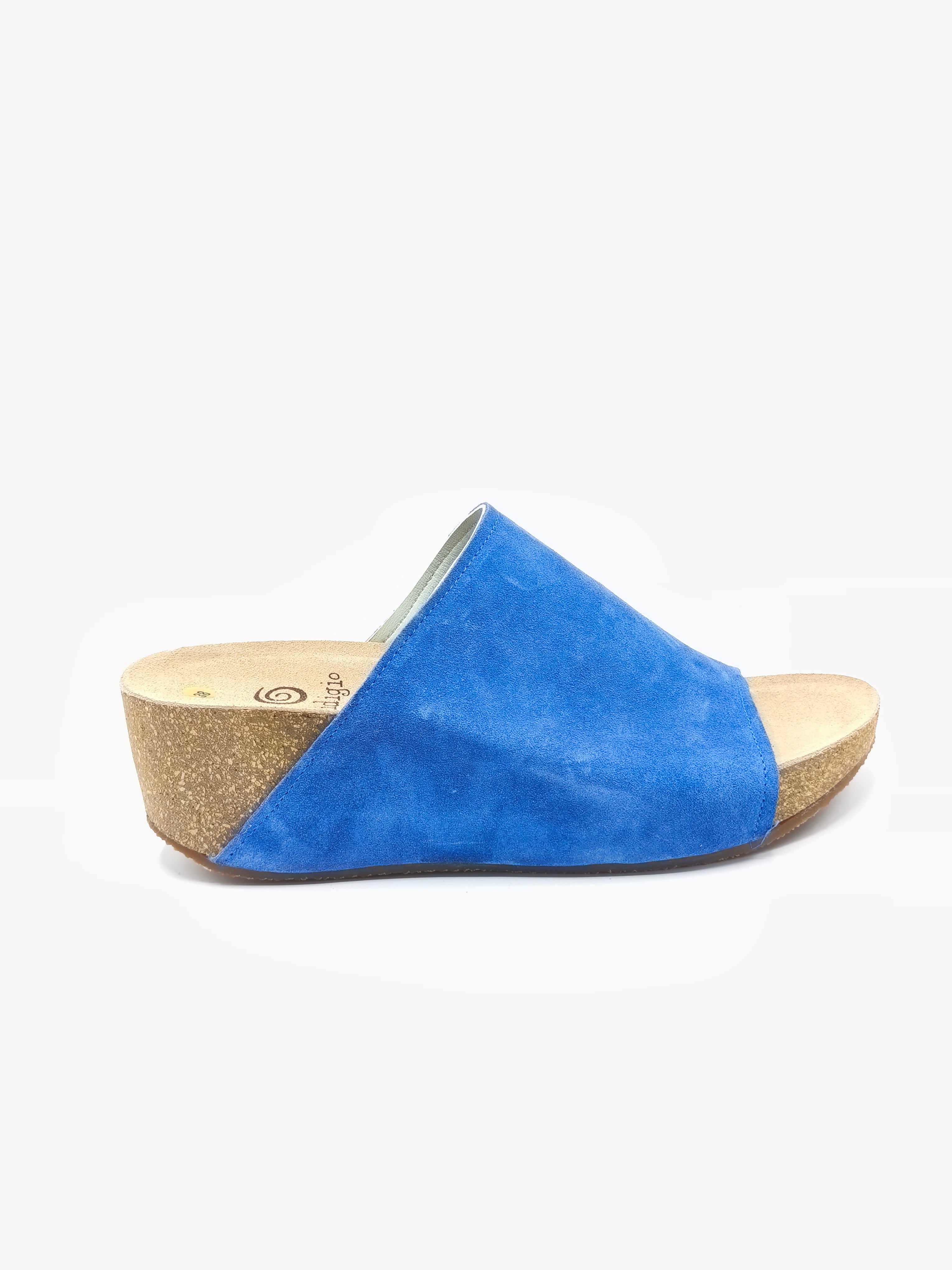 Sandali scalzati in pelle scamosciata