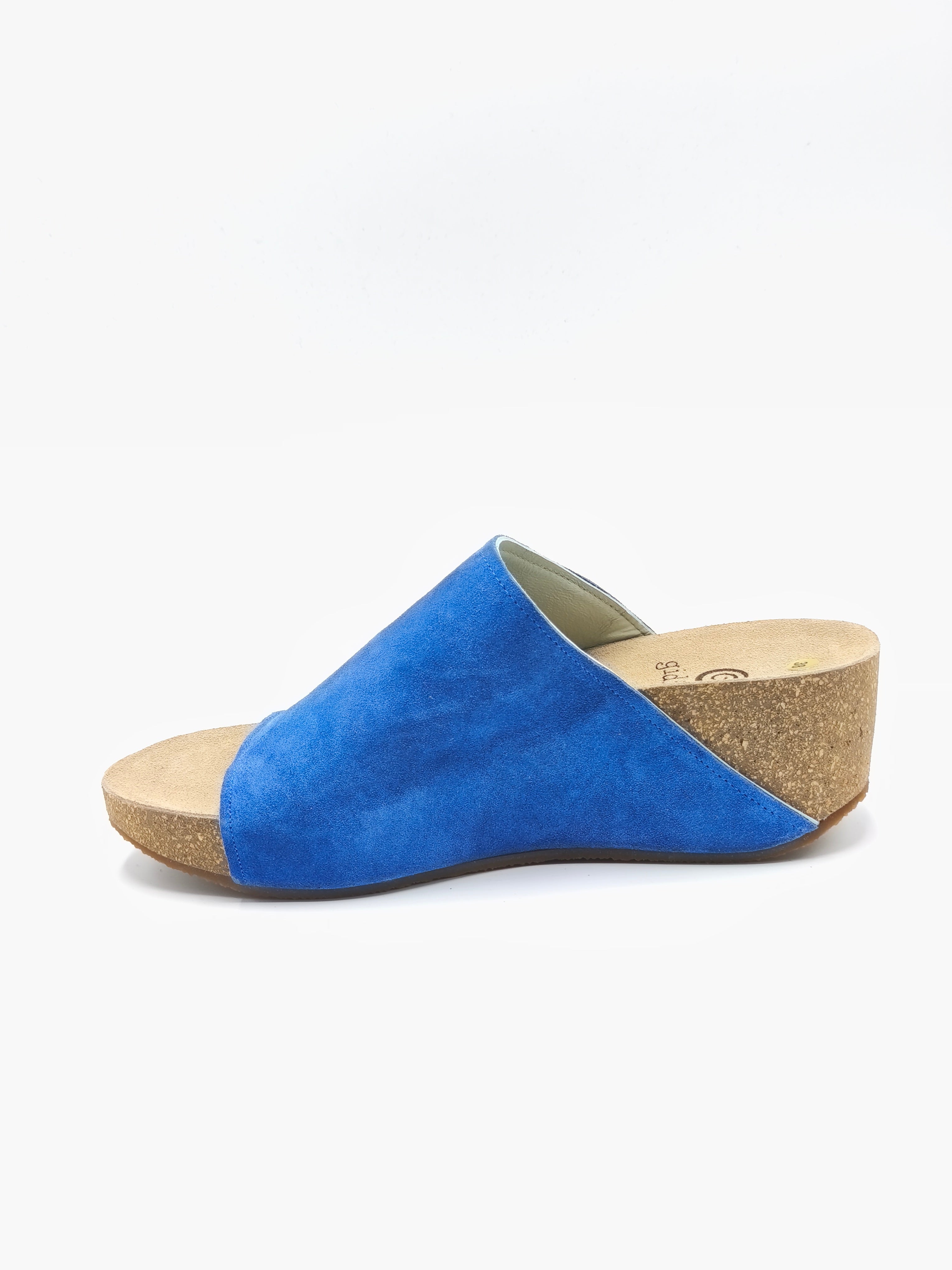 Sandali scalzati in pelle scamosciata